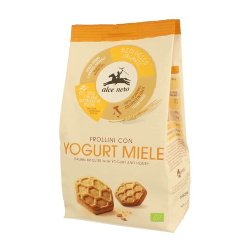 Alce Nero BIO Joghurtos és mézes keksz 350g