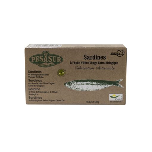 Pesasur Szardínia filé BIO extra szűz olívaolajban 120g