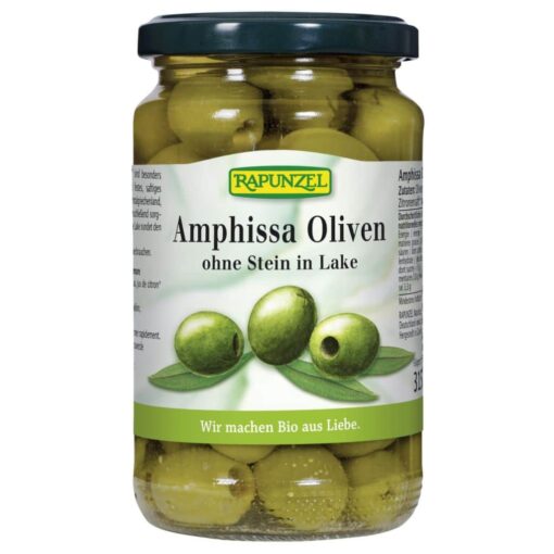 Rapunzel Zöld olíva magozott, lében, Amphissa BIO 315g