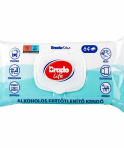 Bradolife Fertőtlenítő kendő 64db kupakos