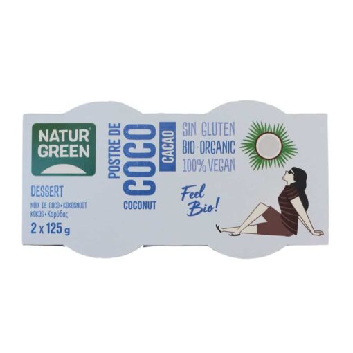 NaturGreen BIO Kókusz-kakaó desszert 2x125g