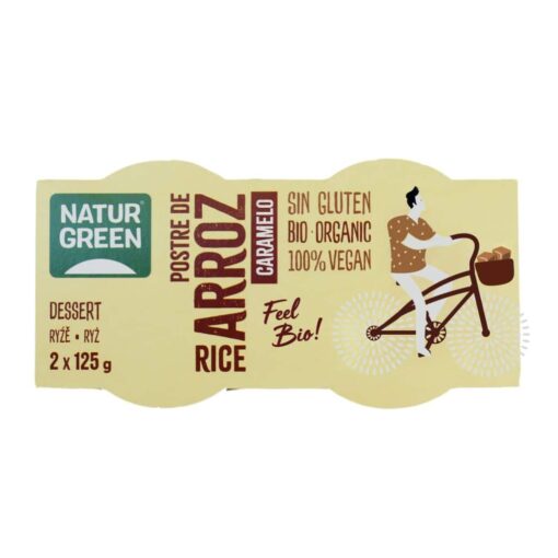 NaturGreen BIO Rizsdesszert karamellával 2x125g