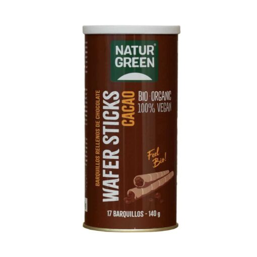 NaturGreen BIO Kakaókrémmel töltött ostyarúd 140g