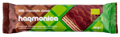 Harmonica BIO Nápolyi tejcsokival bevonva, classic 40g