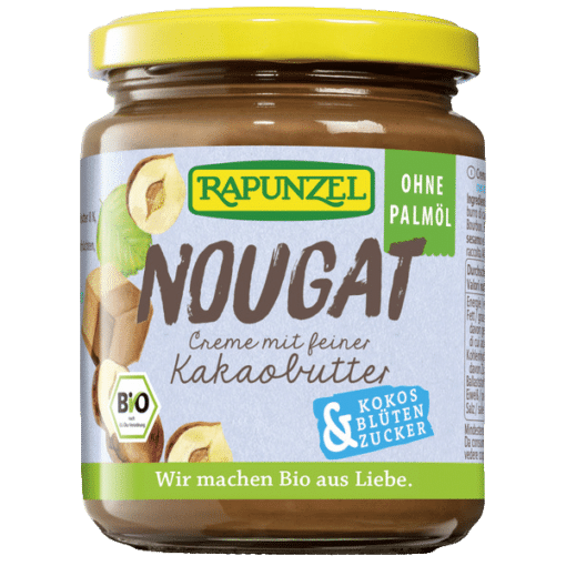 Rapunzel Mogyorós nugátkrém pálmaolaj nélkül, kókuszvirág cukorral BIO 250g