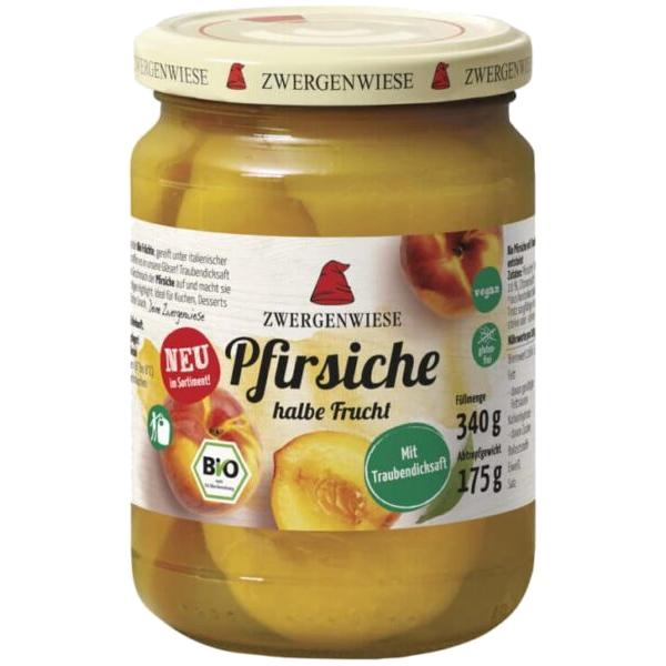 Zwergenwiese BIO Őszibarack befőtt 340g