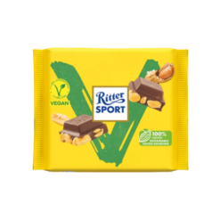Ritter Sport Vegán Pörkölt földimogyorós csokoládé táblás csokoládé