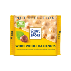 Ritter Sport Egészmogyorós fehér táblás csokoládé