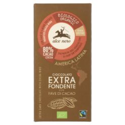 Alce Nero BIO 80% étcsokoládé kakaóbab-darabokkal 100g