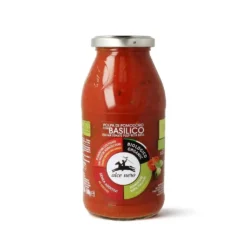 Alce Nero BIO Bazsalikomos p.püré paradicsomdarabkákkal 500g